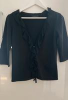 Strickjacke, chic, Vero Moda, Gr.M, schwarz, m. Transp. Volants Hessen - Limburg Vorschau