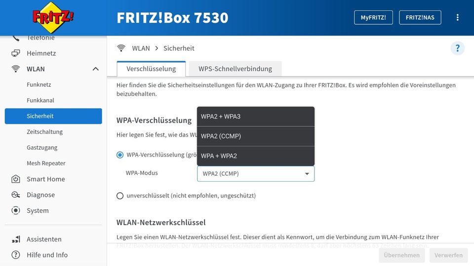 Fritzbox 7520 / 7530 Mesh Repeater OS 7.57 WPA3  VDSL Router in Langenstein