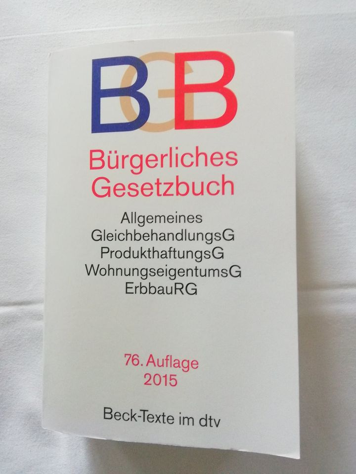 BUCH Bürgerliches Gesetzbuch BGB: mit Allgemeinem Gleichbehandlun in Würselen
