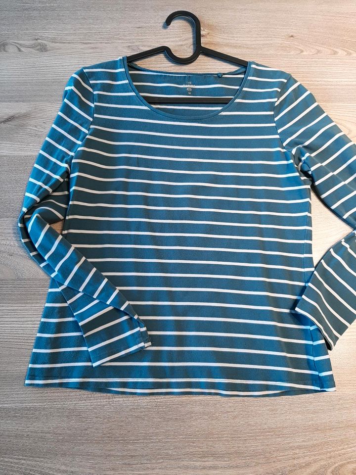 Langarmshirt Damen Gr.M türkis/petrol weiss in Altena