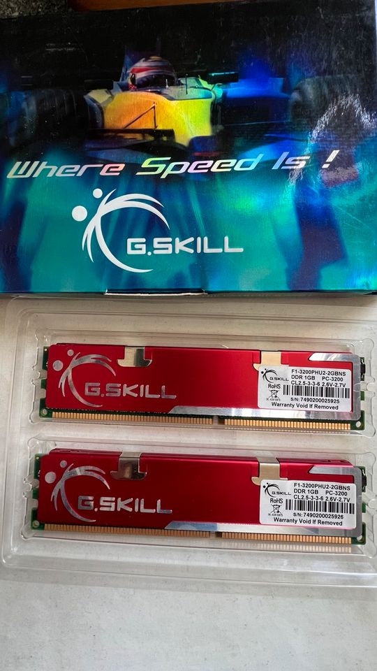 G.Skill DDR1 PC-3200 2x1GB RAM *getestet* in Essen