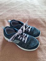 Turnschuhe Sneakers Gr. 33 von Skechers blau lila Glitzer Altona - Hamburg Othmarschen Vorschau