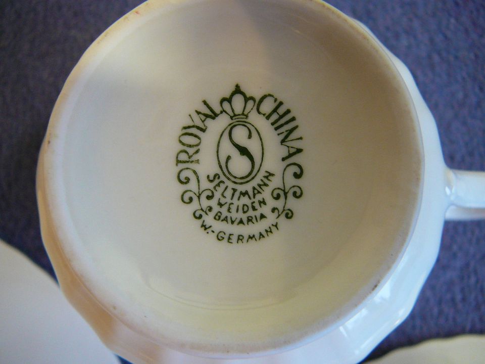 Gedeck Seltmann-Weiden, Royal China, Sammeltasse, 3teilig in Asendorf (bei Bruchhausen-Vilsen)