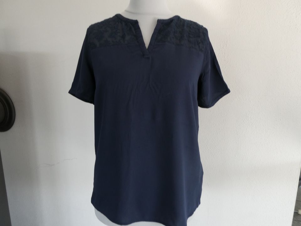 Tom Tailor Business Bluse Blusenshirt d-blau Spitze Gr. 38 in Mitterteich