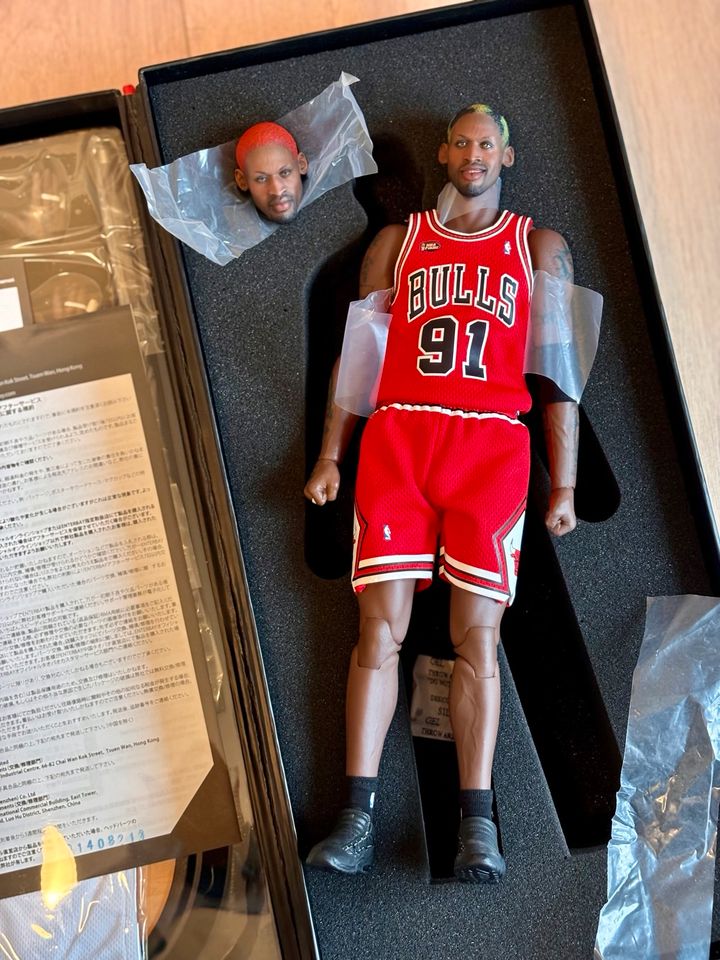 Enterbay 1/6 DENNIS RODMAN Figur Chicago Bulls NBA Original Box in Kandel