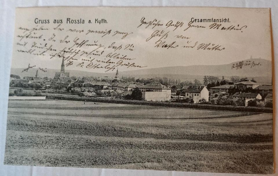 Postkarte Rossla,1906 in Aken