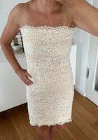 ** Zara Bandeau Kleid Gr. S/M 36/38 weiß Creme Brautkleid Spitze Bayern - Kempten Vorschau