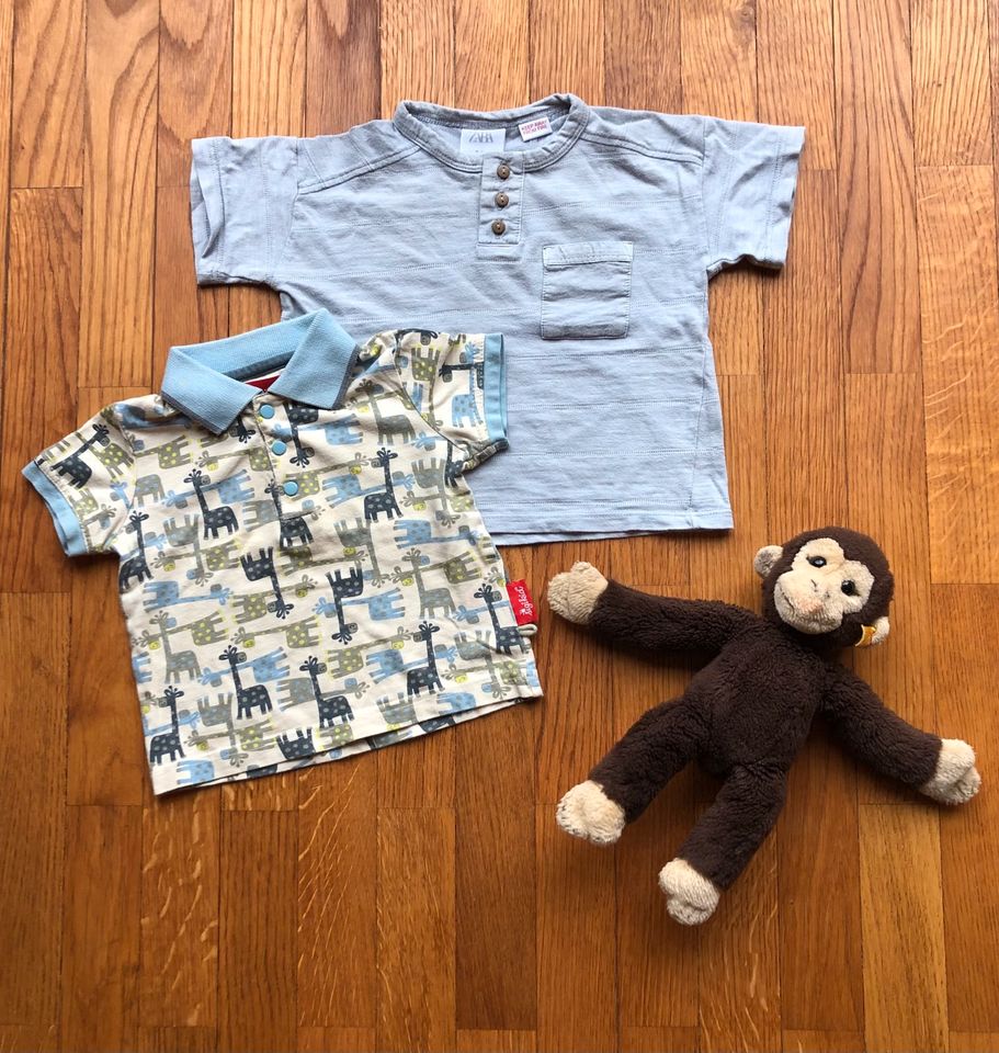 Set T-Shirts Shirt kurzarm Polo Henley Giraffe 68 Zara Sigikid in Landsberg (Lech)