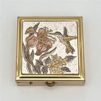 Vintage Pillendose Schmuckbox Vogel & Blumen Gold Schatulle RAR Schwerin - Altstadt Vorschau