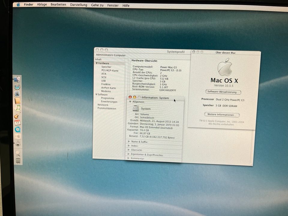 Power MAC G5 Apple PC inkl. Zubehör in Wallersdorf