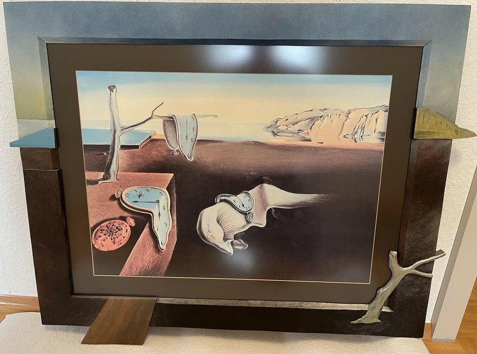 Bild hinter Glas Salvador Dali - Zerrinnende Zeit weiche Uhren in Güglingen
