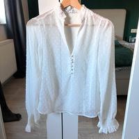 Bluse mit Volants weiß von NA-KD Hessen - Bad Emstal Vorschau