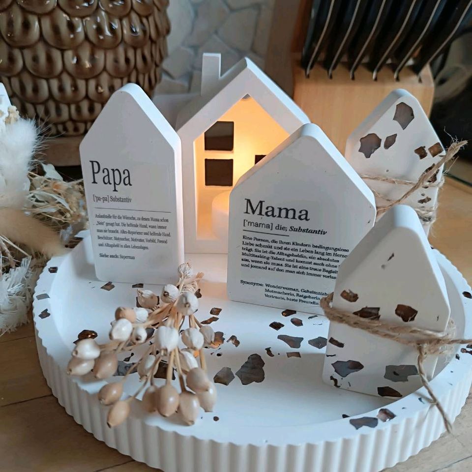 Muttertag Vatertag Geschenkidee Haus Handmade Deko by Tante Deko in Lemgo