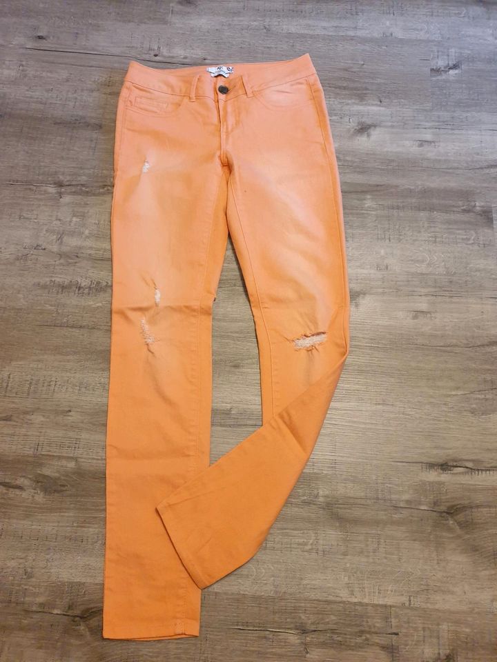 Jeanshosen Jeans Hose Damen Orange Aprikose AJC in Baisweil