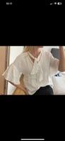 Zara Bluse in weiß zum binden mit Volant XS Bayern - Rosenheim Vorschau