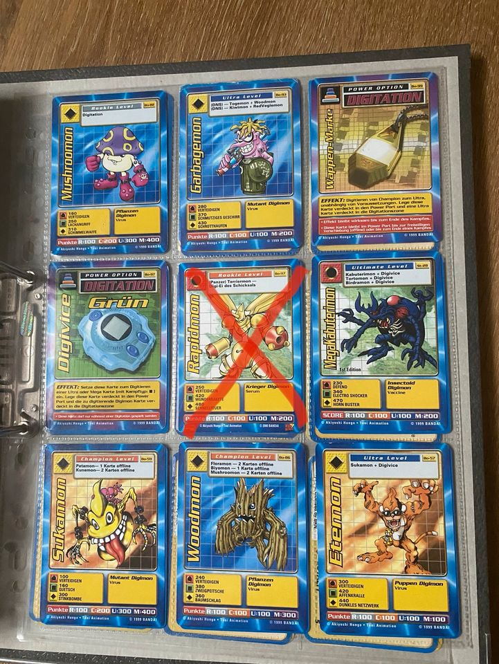 ~ Digimon ~ Sammlung von 1999 1. und 2. Serie 1st Editions in Eisingen