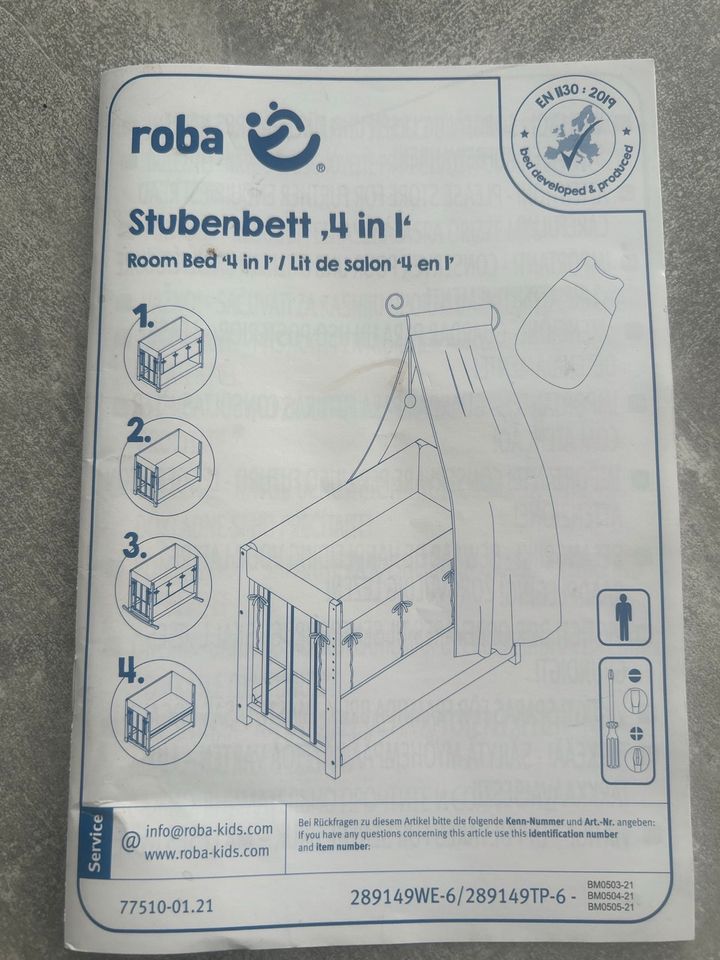 Beistellbett /Roba Stubenbett 4 in 1 in Ferdinandshof