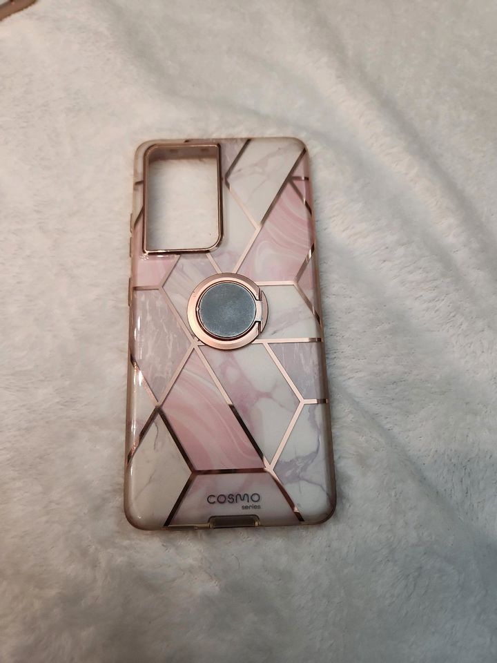 Schutzhülle Samsung S21 Ultra Rosegold Hülle mit Ring Cosmso Case in Düsseldorf