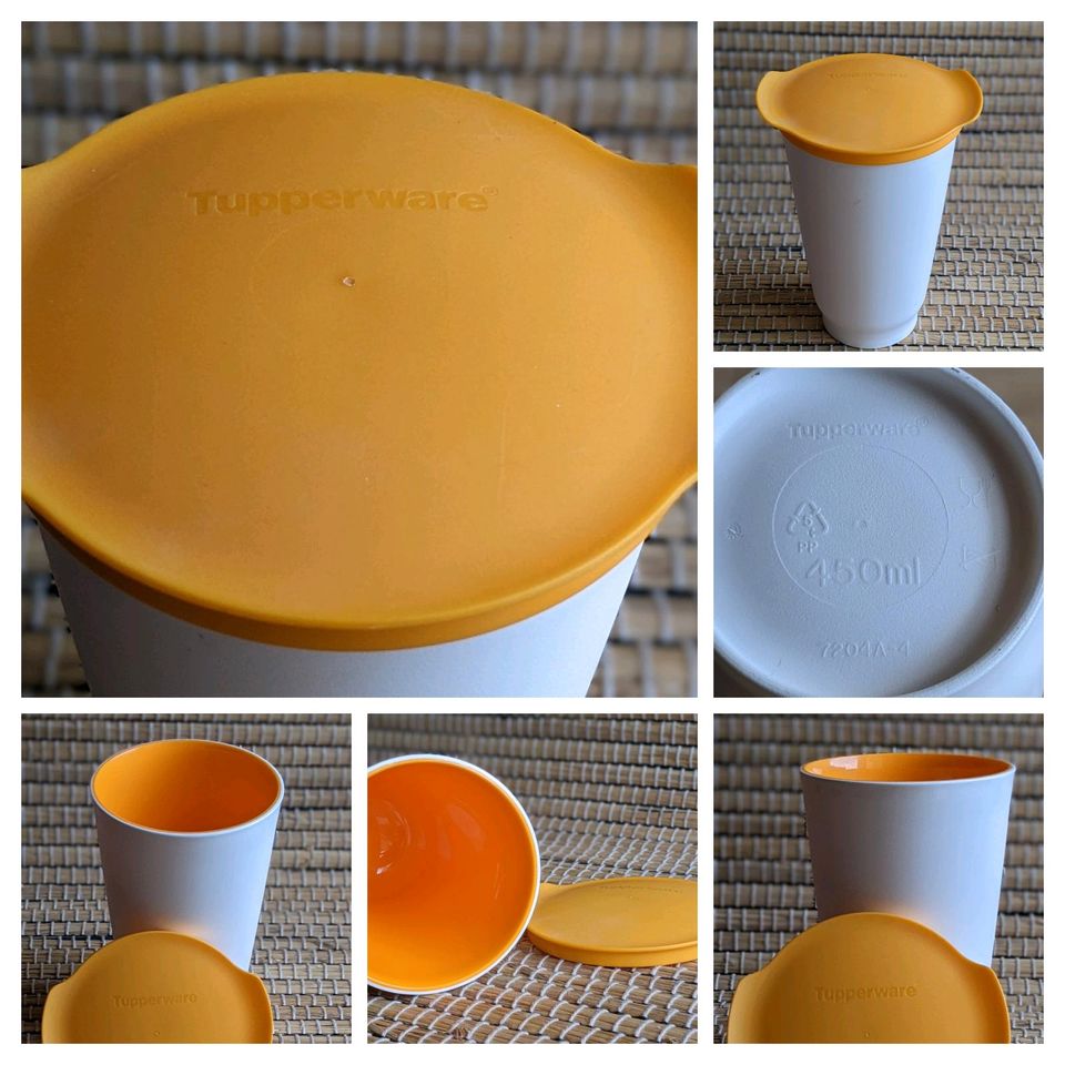 Original ALLEGRA Tupperware CUP C158 ToGo BECHER mit Deckel 450ml in Berlin