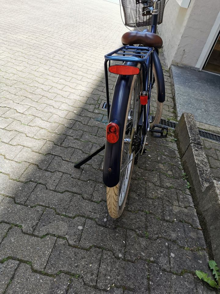 Elops 520 City Bike Microshift 6S 700 mm Blau Fahrrad 28 Zoll in Neresheim