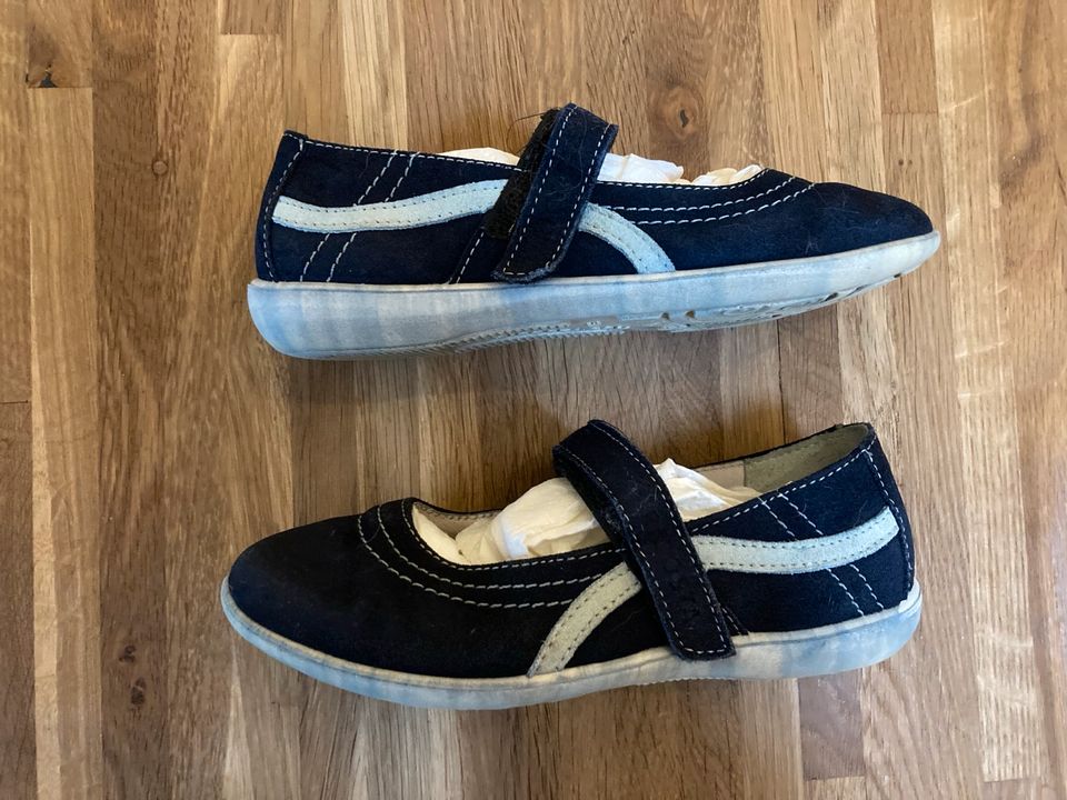 Ricosta Mischa Ballerina blau Leder 30 Waldorf in Groß Nordende