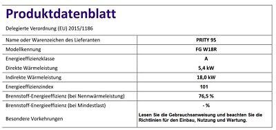 Wasserführender Kaminofen mit Backfach Prity FG W18R,weiß-23,4kW in Bernsdorf