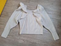 Strickpullover H&M L beige creme Volant Pullover Sweater Niedersachsen - Weyhe Vorschau
