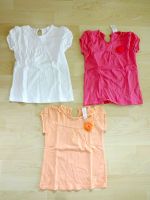 Paket 3 Kurzarm T-Shirts Tops rot weiß orange m. Blüte H&M Gr. 92 Dresden - Weixdorf Vorschau