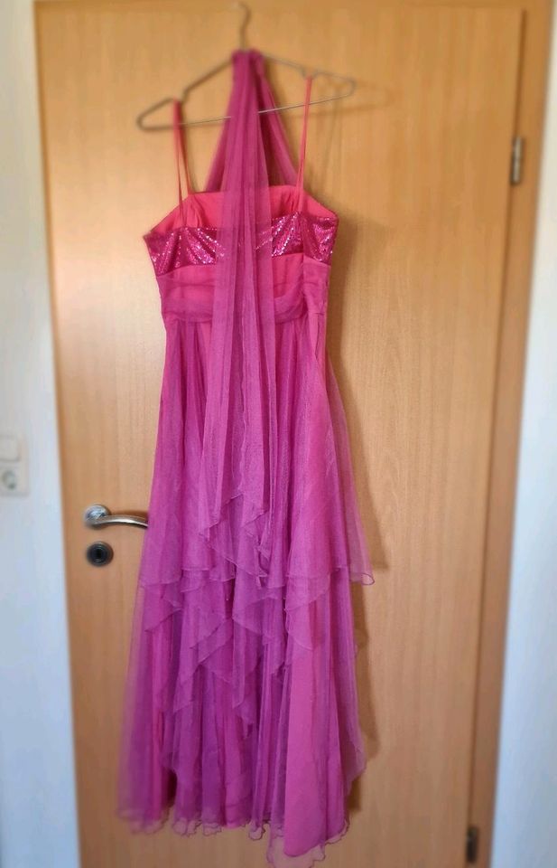 Abiballkleid Gr. 38, M, lang pink Abendkleid in Neuenkirchen