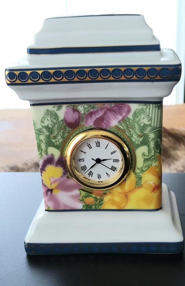Versace trifft Rosenthal - Porzellan Tischuhr Kaminuhr "D.V. Flor in Kitzingen