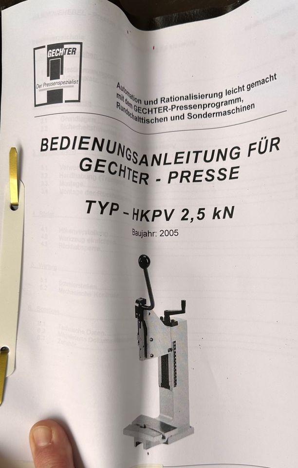 Presse Gechter HKPV 2,5 KN in Nürtingen