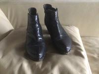 SOFTCLOX Stiefelette aus dunkelblauen Leder (Fischschuppen) Gr.41 Hessen - Meinhard Vorschau