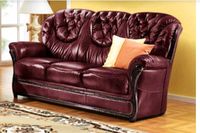 Couchgarnitur Chesterfield Stil  3/1/1 aus echtem Leder wie neu Sachsen-Anhalt - Raguhn Vorschau