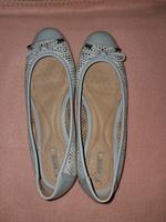 Leder Ballerinas, hellblau/weiss,  Größe 37,5 Hessen - Weiterstadt Vorschau