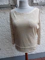Made in Italy Shirt 44/46 creme beige Blütendruck Ton in Ton Bayern - Landshut Vorschau