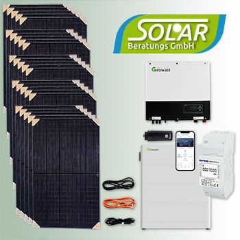 Growatt SPH 10000 ARK 2.5 HV Akkus Jinko black Solarmodule in Halle (Westfalen)