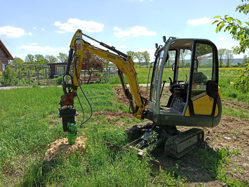 MIETEN: Wurzelstock- / Baumstumpffräse für Minibagger MS01 / MS03 in Bad Königshofen