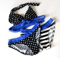 Bikini - Set Gr. 36/38, schwarz, blau, weiß, 3 Suisses Sachsen - Chemnitz Vorschau