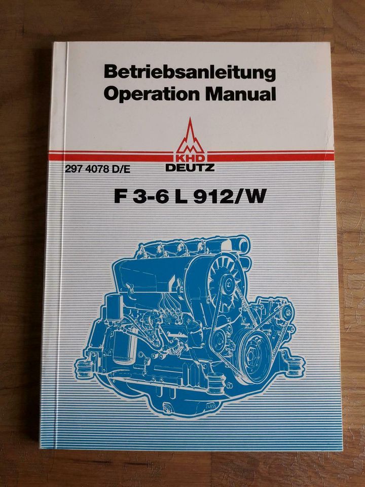 Bedienungsanleitung Deutz F 3-6 L912/W in Homburg