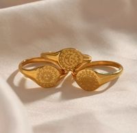 Ring Gold Edelstahl wasserfest Mond Sonne Sterne Vintage Boho Sachsen - Pulsnitz Vorschau