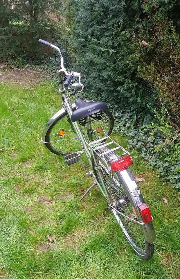 Vintage 28er 80er Jahre deutsches Rixe Damenrad, grün, Ein Gang in Mecklenbeck