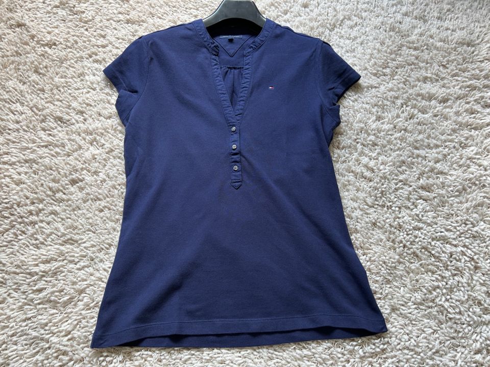 TOMMY HILFIGER TH Polo-Shirt T-Shirt Shirt Gr. M (36/38) blau Top in Düsseldorf