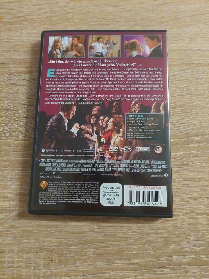 DVD Mitten ins Herz. Hugh Grant, Drew Barrymore in Tübingen