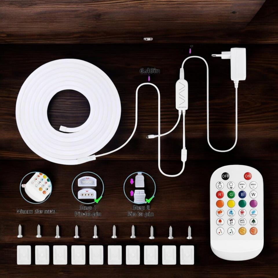 Neon LED Strip 5m RGB IP65 Flexibel BT 12V Colour Changing NEU in Berlin