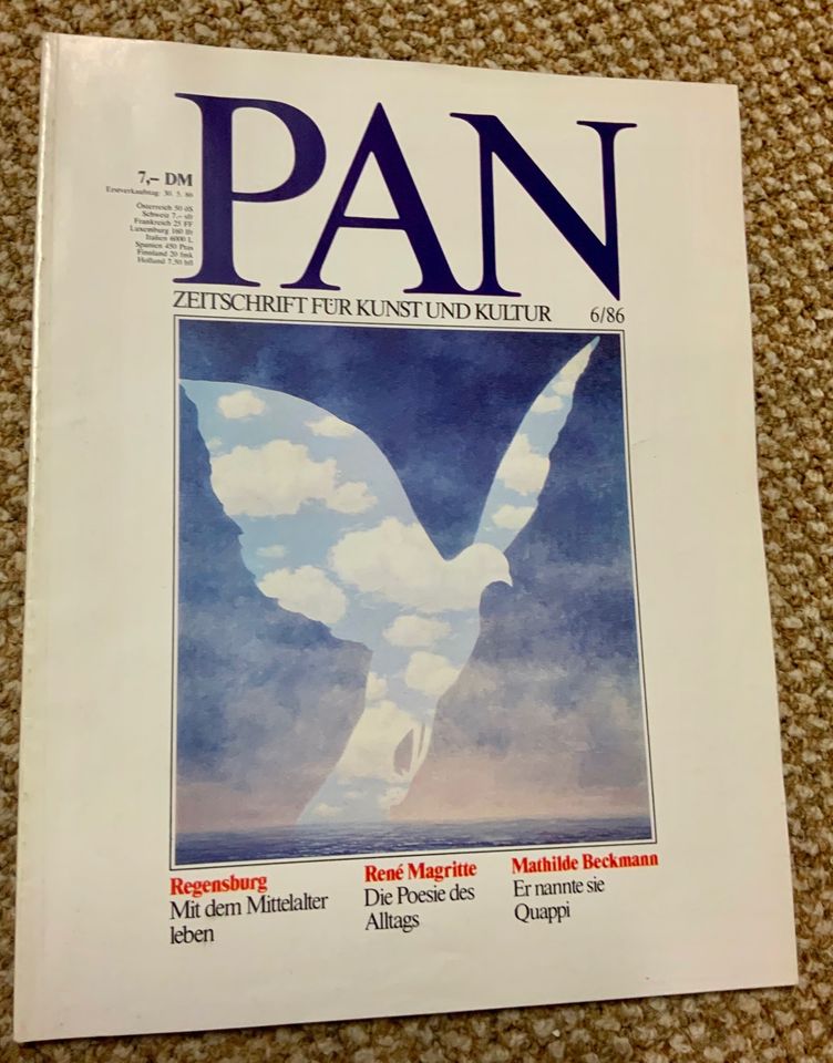 Über 40 Zeitschriften über Kunst + Kultur "PAN" 1981 - 89 in Berlin
