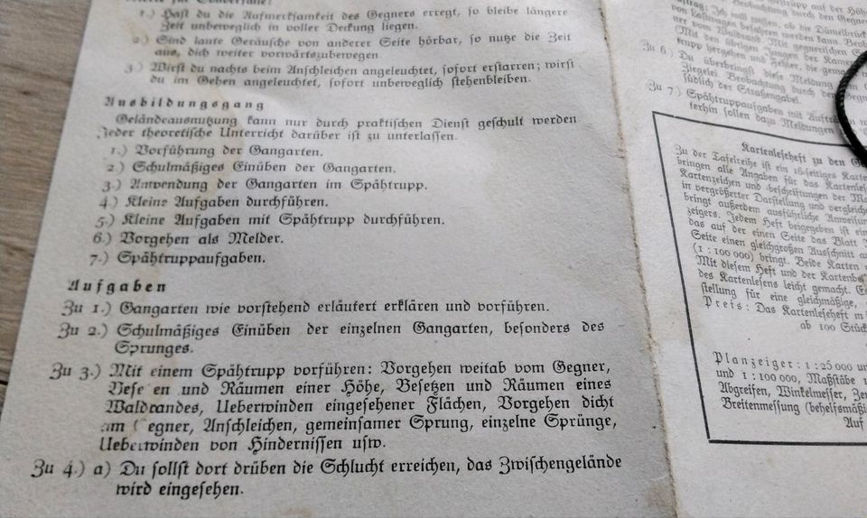 Wehrmacht Kompass+Geländesporttafel Militaria alt antik Militär in Meiningen