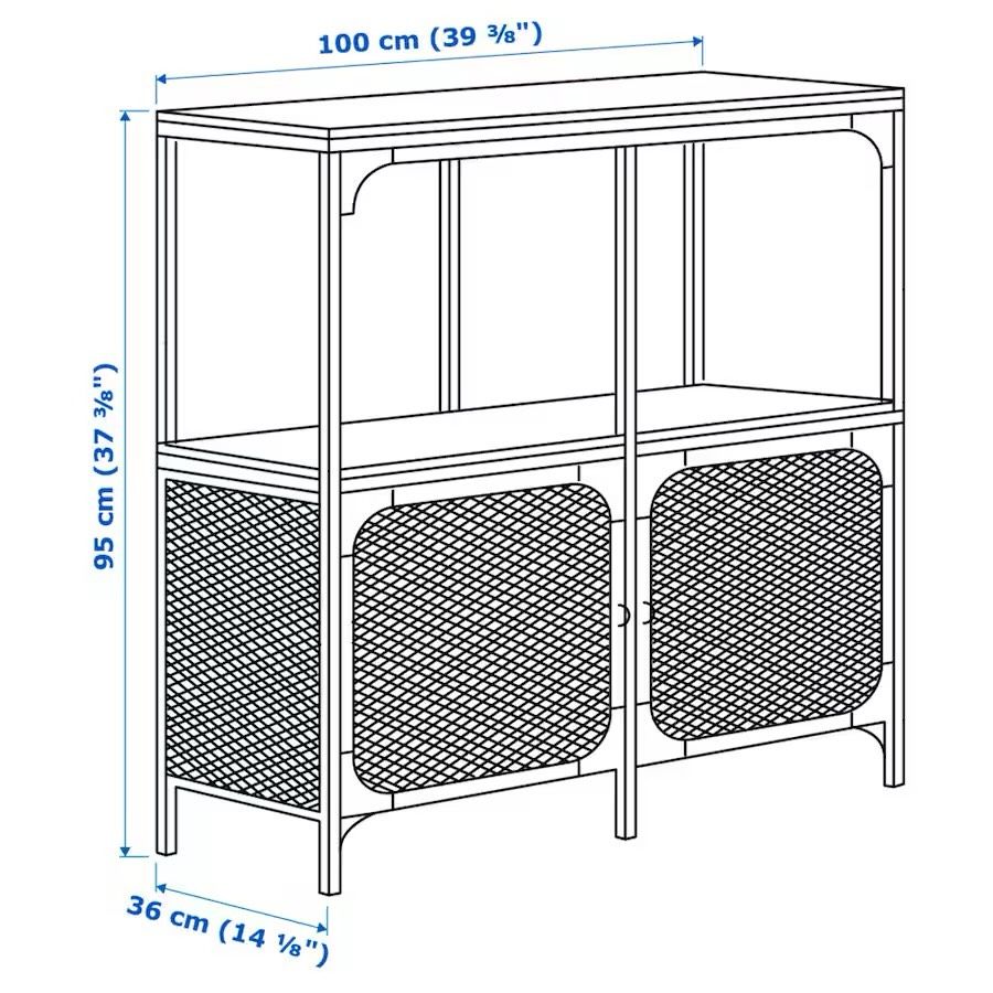 Ikea FJÄLLBO Sideboard Regal, schwarz, 100x95 cm NEU in Neu Wulmstorf