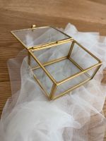 Schatulle Glas Metall Gold Ringbox Schmuckschatulle Box Bayern - Höchstädt a.d. Donau Vorschau