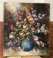 Ölgemälde auf Leinwand 80x70 signiert Blumen Niedersachsen - Beesten Vorschau