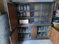 DDR Glas Holz Schrank Vitrine Anrichte Vintage Buffet Sideboard Sachsen-Anhalt - Angern Vorschau